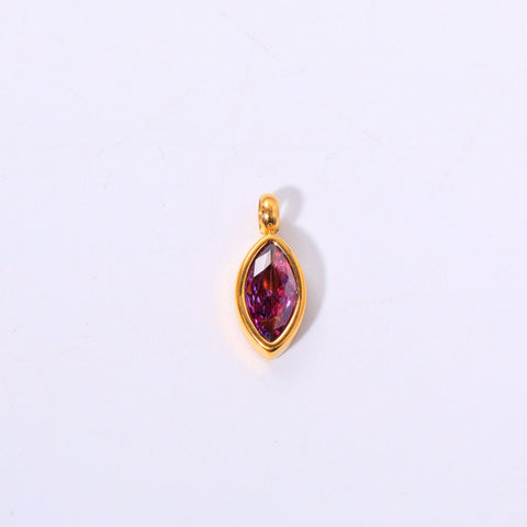 18K gold letters with birthstone design exquisite dazzling necklace