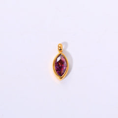 18K gold letters with birthstone design exquisite dazzling necklace