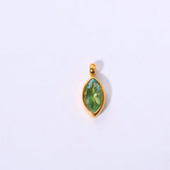 18K gold letters with birthstone design exquisite dazzling necklace