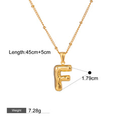 18K gold letters with birthstone design exquisite dazzling necklace