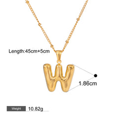 18K gold letters with birthstone design exquisite dazzling necklace