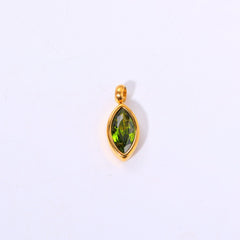 18K gold letters with birthstone design exquisite dazzling necklace
