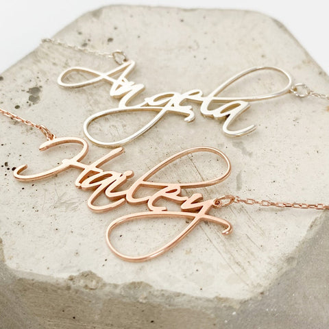 S925 Silver Fashion Personality Customizable Name Name Necklace