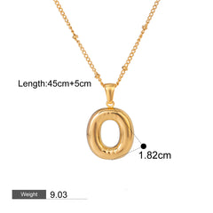 18K gold letters with birthstone design exquisite dazzling necklace