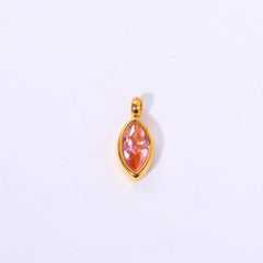 18K gold letters with birthstone design exquisite dazzling necklace
