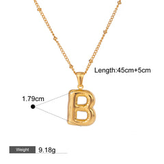 18K gold letters with birthstone design exquisite dazzling necklace