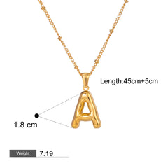 18K gold letters with birthstone design exquisite dazzling necklace