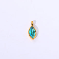 18K gold letters with birthstone design exquisite dazzling necklace