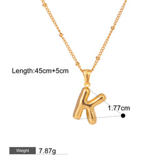 18K gold letters with birthstone design exquisite dazzling necklace