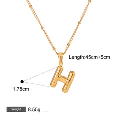 18K gold letters with birthstone design exquisite dazzling necklace