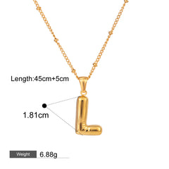 18K gold letters with birthstone design exquisite dazzling necklace