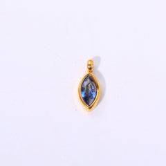 18K gold letters with birthstone design exquisite dazzling necklace